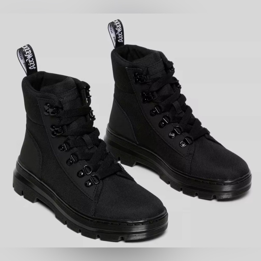 Dr. Martens Women’s  AirWair Combs W Poly Combat Boots in Black, Size 7